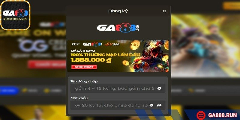 Các bước đơn giản để đăng ký và tham gia cá cược tại GA888